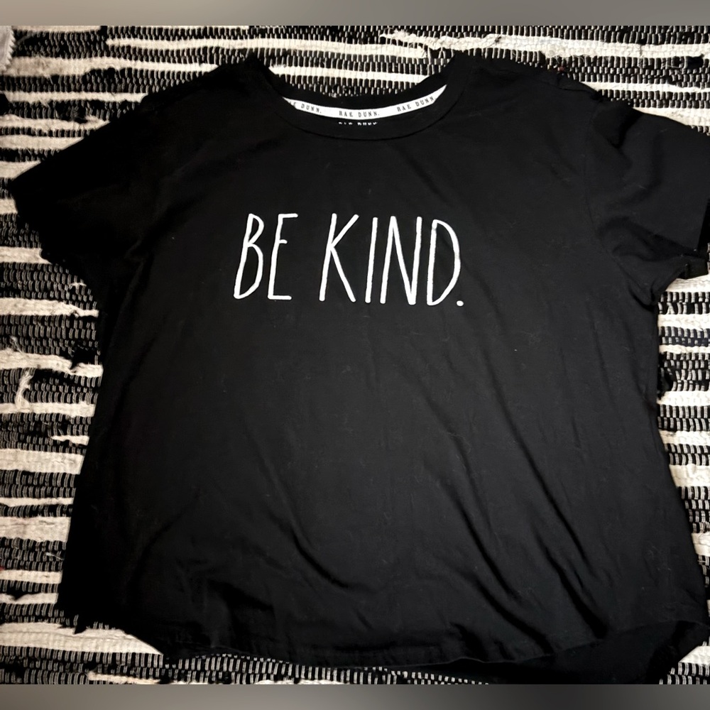 Rae Dunn Black T-Shirt size 1X, like new